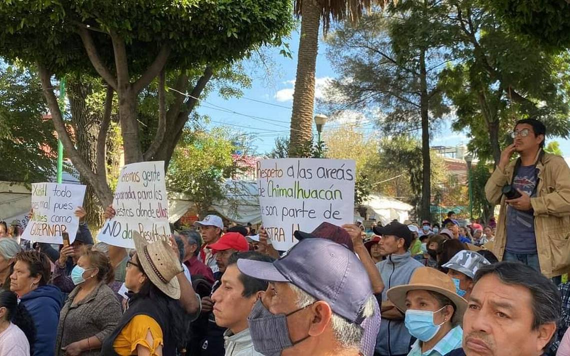 Protestan contra la administración de Xóchitl Flores en Chimalhuacán ...